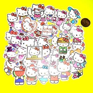 50pc brand new waterproof cute Hello Kitty stickers B